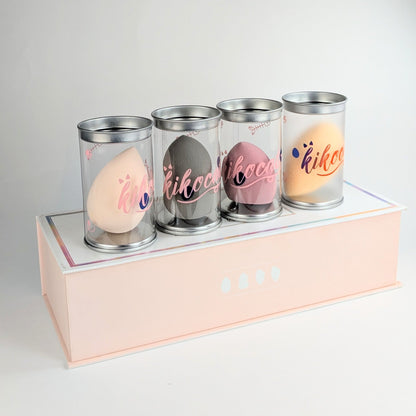 Gift Packing Luxury Velvet Makeup Puff Set – FREE 2 Eyeshadows | Premium Packaging 🎀