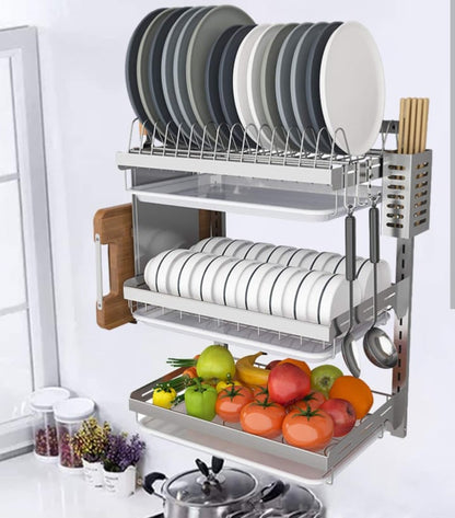 Foldable Dish Drying Rack – Space Saving Kitchen Drainer Organizer