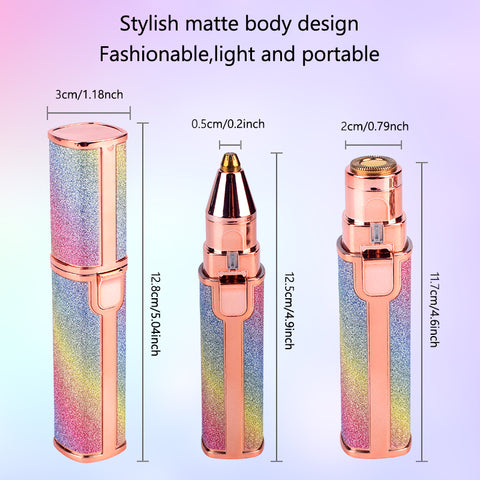 2 in 1 Electric Eyebrow Trimmer & Facial Hair Remover For Women.